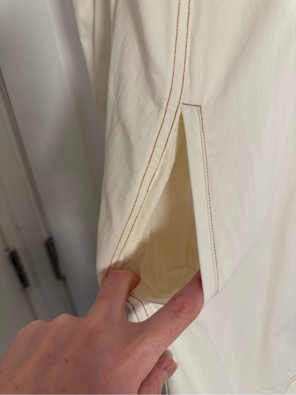Pilcro V-Neck Ruffle Linen Mini Dress - Picture 7 of 12